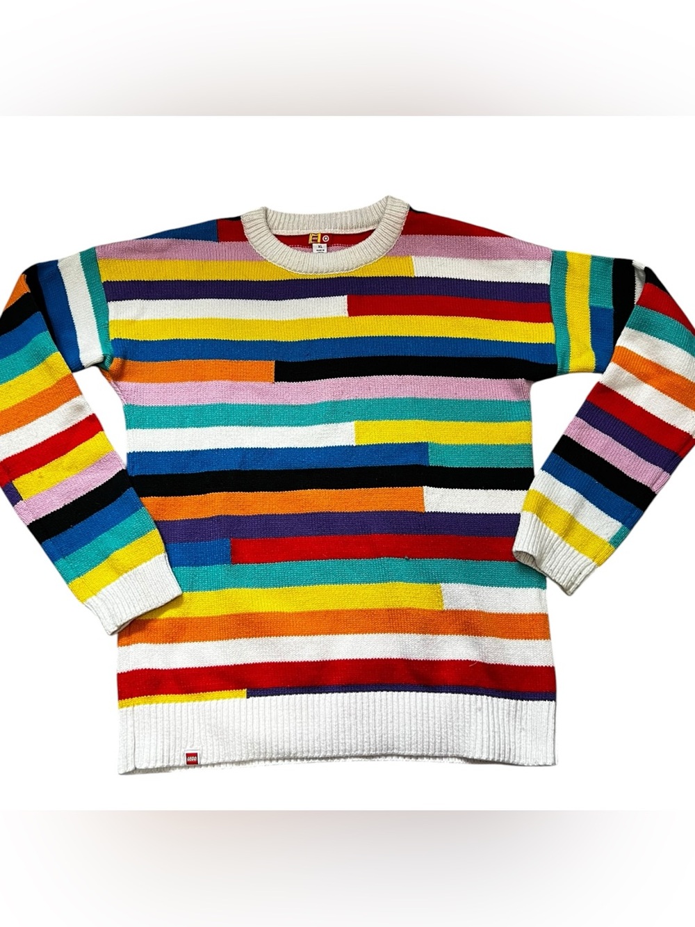 Lego x Target Limited Edition Multicolor Brick Sweater Unisex Kids EUC XL